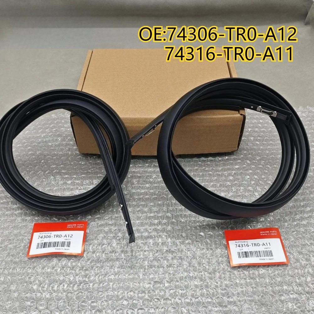 

High quality New For 74306-TR0-A12 74316-TR0-A11 Pair Black Roof Trim Molding Kit For 2012-2015 Honda Civic Sedan 4-Door