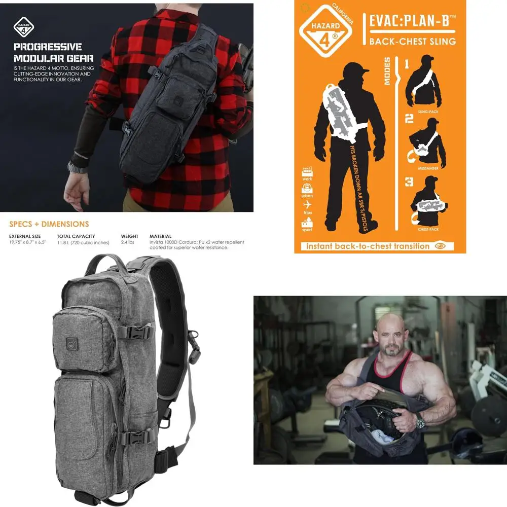 

Grayman Plan-B Light Go-Bag Sling Pack - Gray, Large