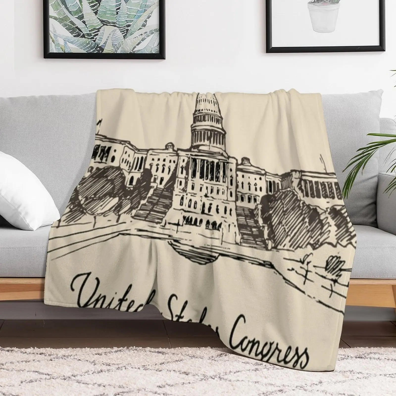 United states capital hill capitol washington dc Throw Blanket Blankets For Bed Soft Plush Plaid Blankets