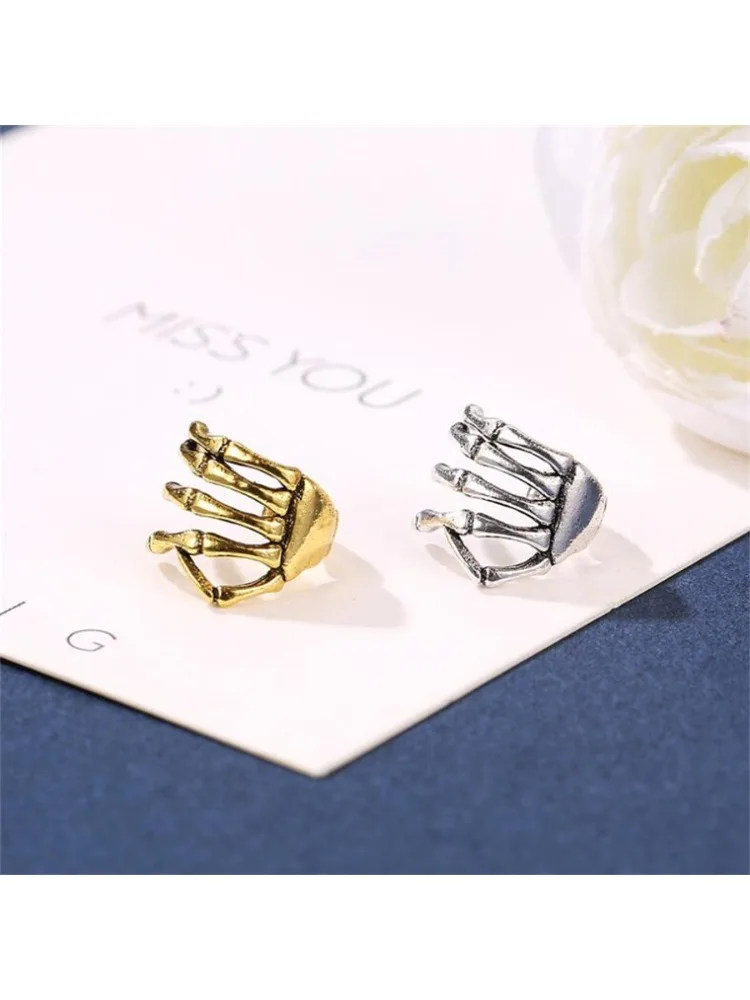 جديد الموضة الرجعية شخصية اليد العمود الفقري أسلوب فاسق الأذن كليب أقراط #2