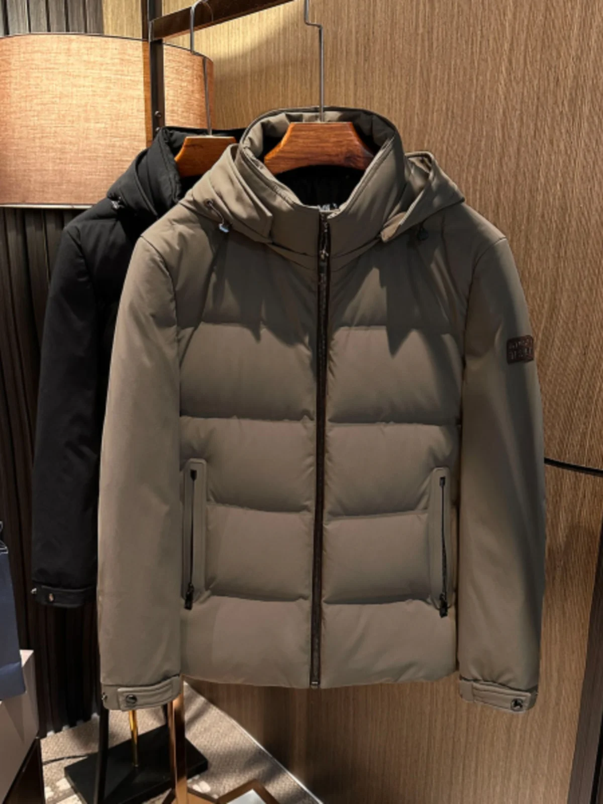 

Ele съемная мужская шапка ort Sle, высокая теплая белая ду пуховая куртка, модная городская повседневная одежда, молодежная верхняя одежда