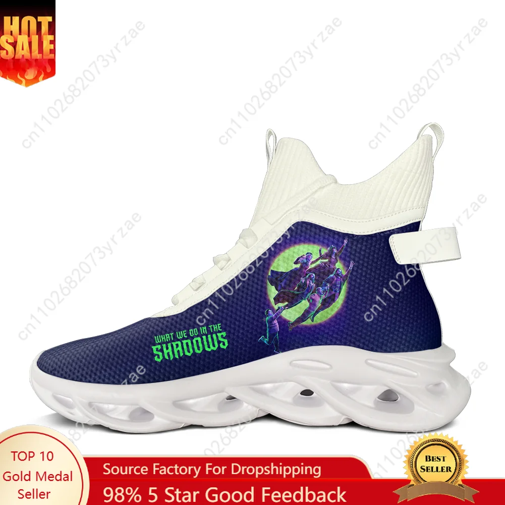 

What We Do in The Shadows High Top Flats Sneakers Mens Womens Teenager Sneaker High Quality Fashion Casual Shoe Customized Shoes