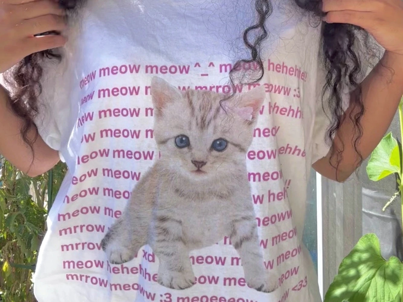 Meow Kitten Printed Tshirt Women Summer Funny Shirt Short Sleeve Kawaii Fashion Female Tee Clothing Comfortable Y2K Tops
