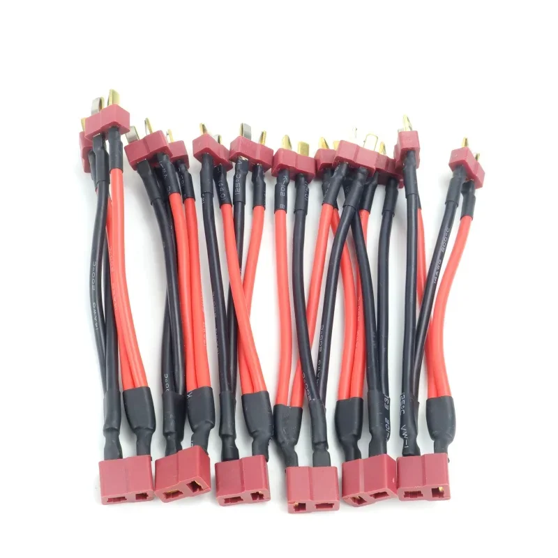 T Plug Harness Parallel Battery Connector Cable Dual Extension Y Splitter Silicone Wire For Rc DIY Quadcopte Fixed Wing Model