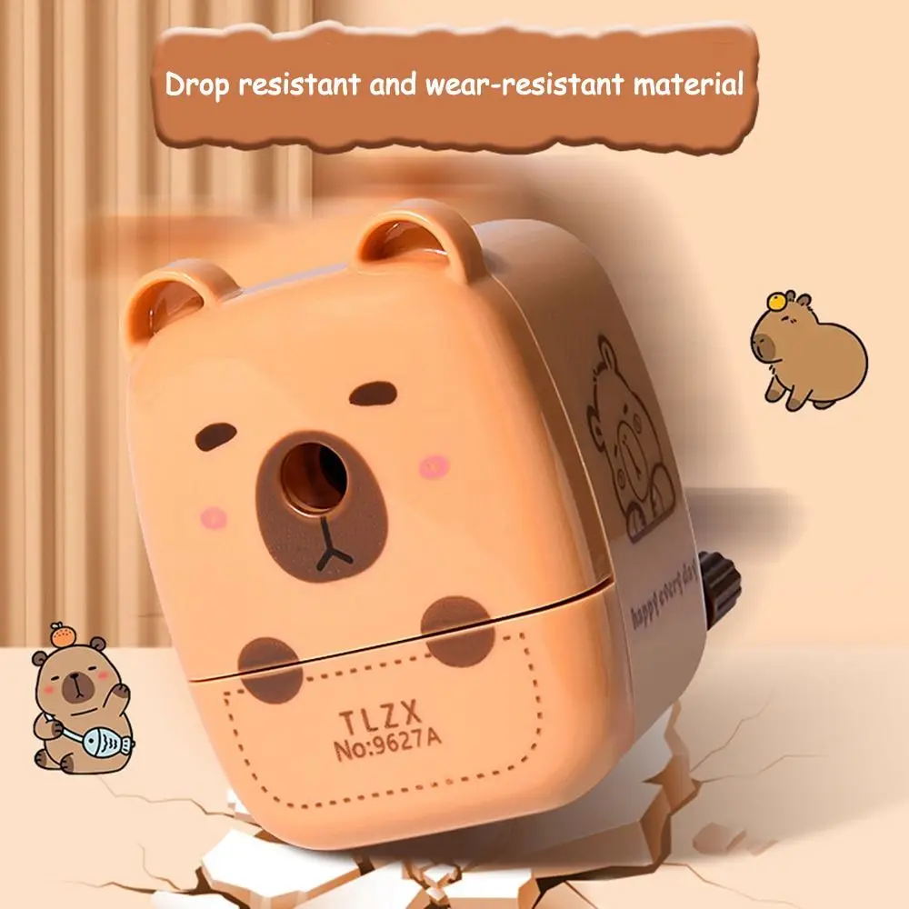 Hand-cranked Capibara Pencil Sharpener Automatically Enters Lead Anti Sticking Lead Pencil Sharpener Student Stationery