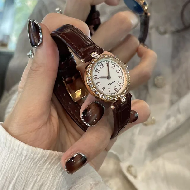 

CILOA round second-hand watch for women brown trendy fashion 2025 new trendy luxury gift waterproof fashion quartz watch gift