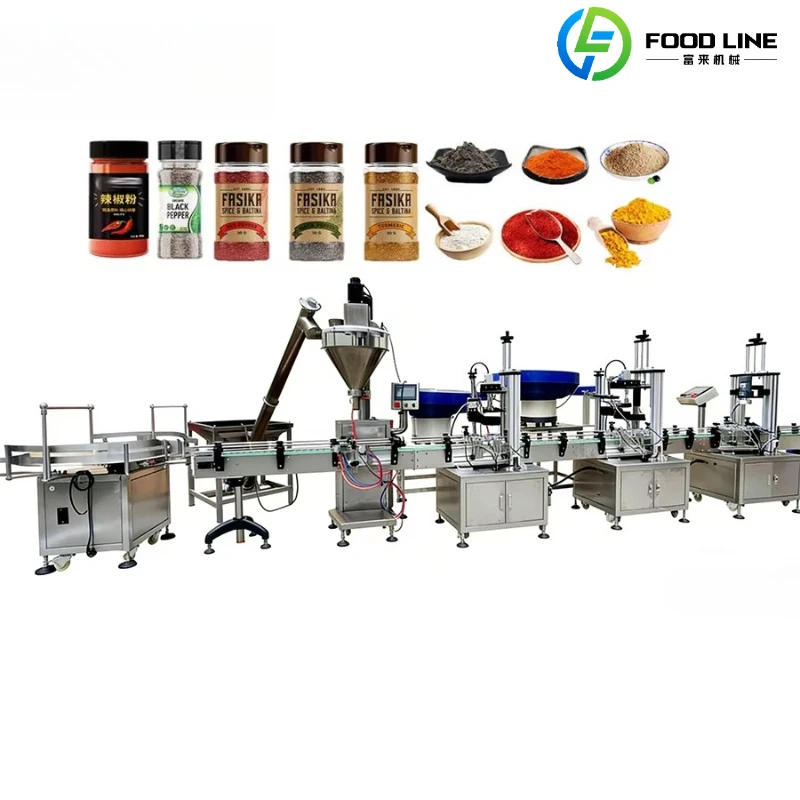 Customized Full Automatic Powder Can Filling for Coffee Milk Powder Protein Spices Flour Cocoa Production Line
