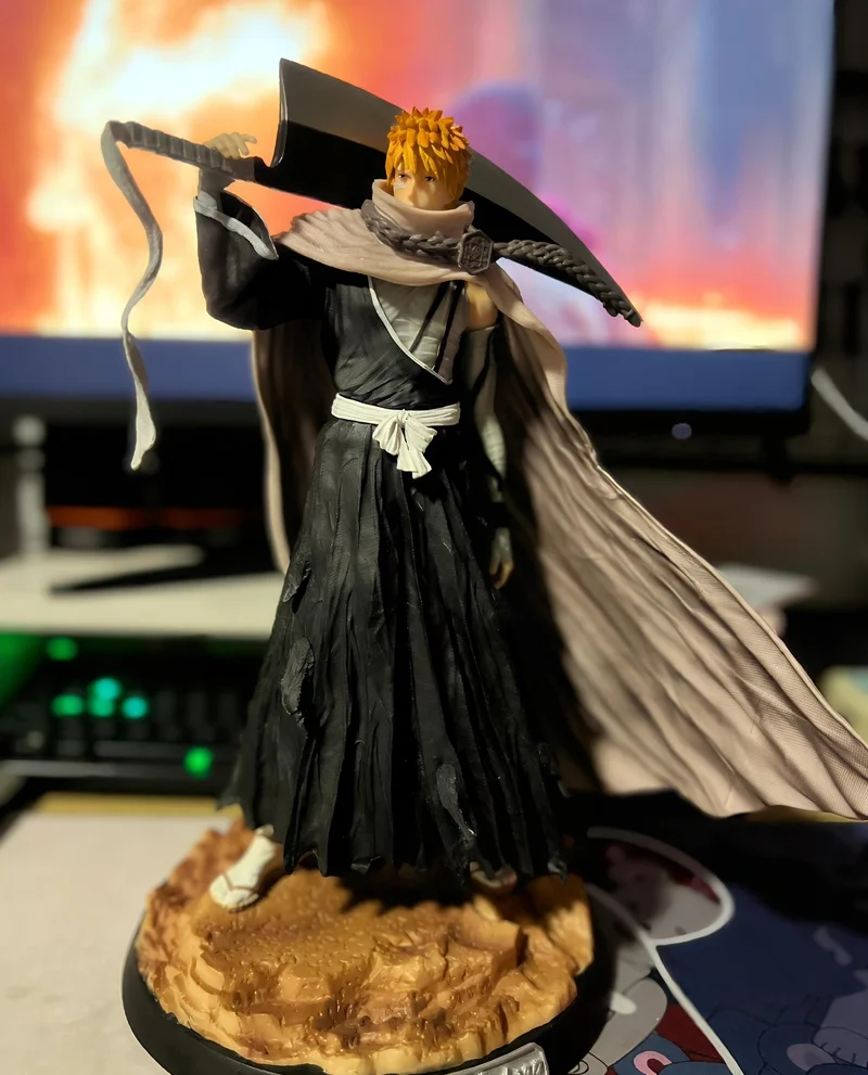 35cmthousand Year Blood Battle Kurosaki Ichigo Anime Figure Bleach Model Ornament Statue Collectibles Dolls Boys Toys Xmas Gifts