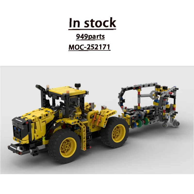 

MOC-252171 Urban Agriculture Farm Tractor with Harrow Building Block Model 949 Pieces Boys Children's Birthday Toy Gift