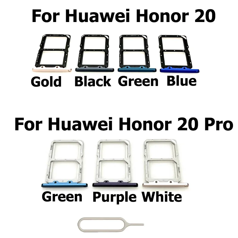 Replacement For Huawei Honor 20 Pro Sim Card Tray Slot Holder Adapter Connector Repair Parts