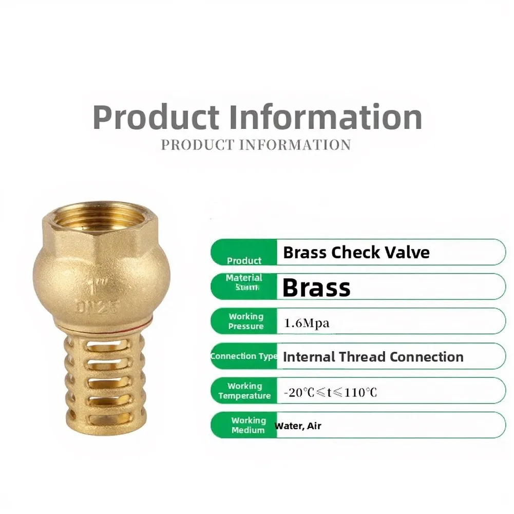 Brass Water Pump Foot Valve Check Valve With Filter Basket For Deep Well Pumps Brass Water Pump Foot Valve Check Valve With Filt