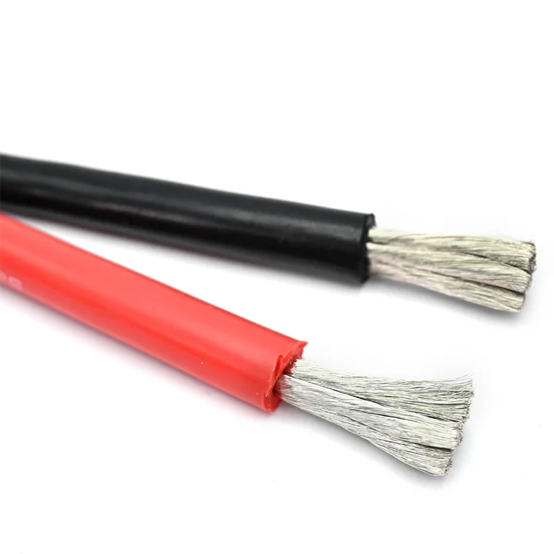 Extra Flex Solar Silicon dc Battery Cable 6awg 4awg 2awg 6/4/2 Gauge AWG Tinned Copper Silicone Rubber PV Inverter Power Wire