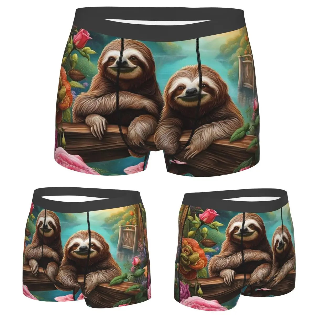 

Boxer Underpants Shorts Lovely Sloth Print Panties Men's Breathable Underwear for Homme Man Boyfriend Gift