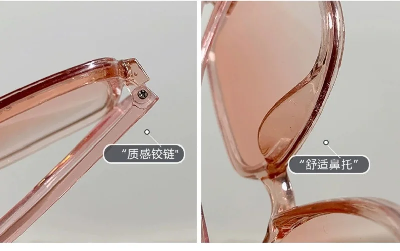Vintage übergroße quadratische Sonnenbrille 2025, Damenmode, Farbverlauf, Outdoor-Sonnenbrille, Retro, weiblich, Luxusmarke, Design-Brille – Detail 3