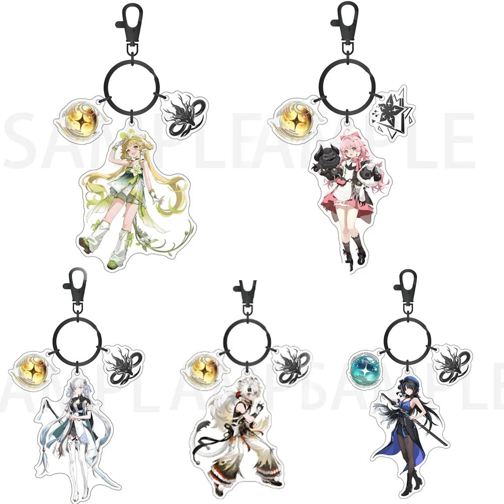 Anime Game Wuthering Waves Big Acrylic Keychain Jiyan Danjin Sanhua Taoqi Aalto Baizhi Men for Women Keyring Pendant Doll Gifts