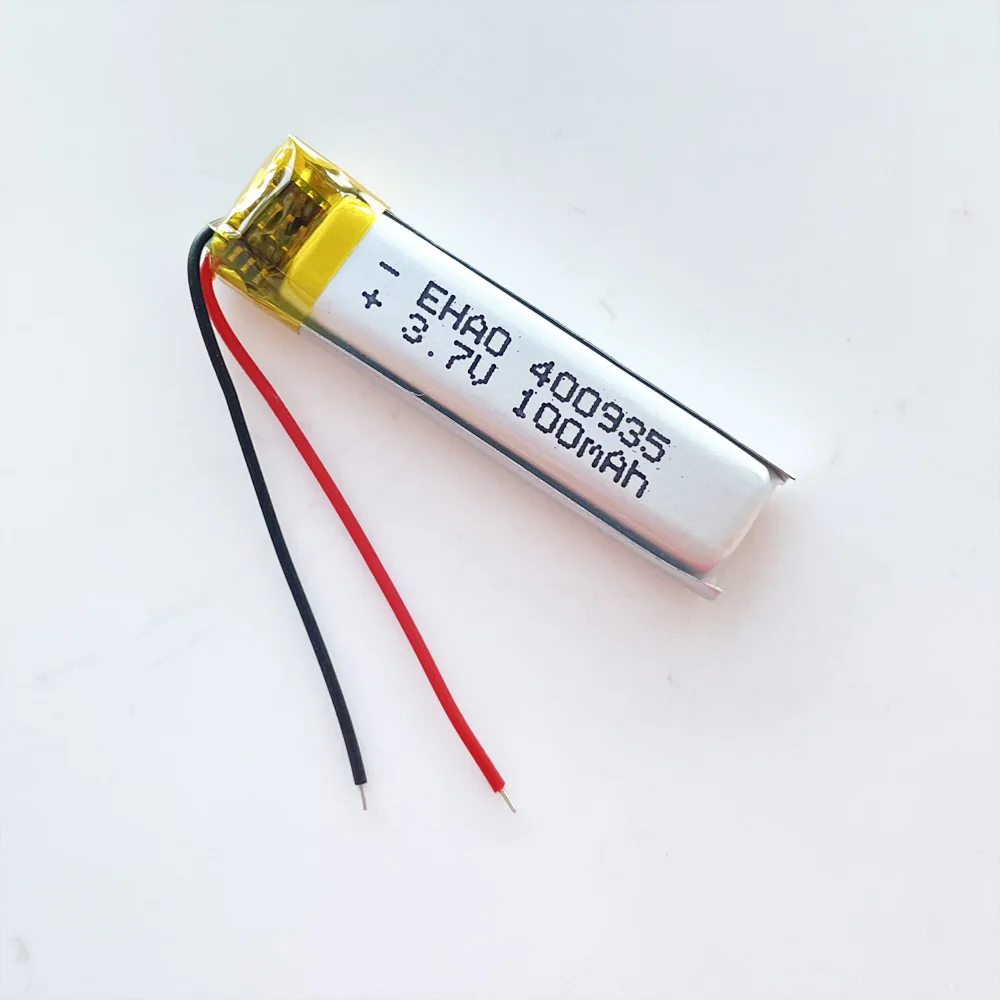 Литий-полимерная аккумуляторная батарея 3,7, 100 в, 400935 мАч, для Mp3 наушников, диктофона, DVD, Bluetooth-гарнитуры, умных часов