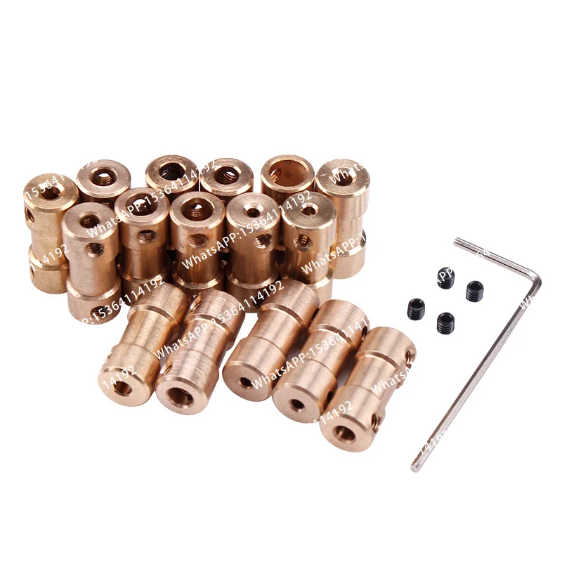 2Pcs 2mm/2.3mm/3mm/3.17mm/4mm/5mm/6mm Brass Rigid Coupling Motor Coupler Sleeve Drive Connector