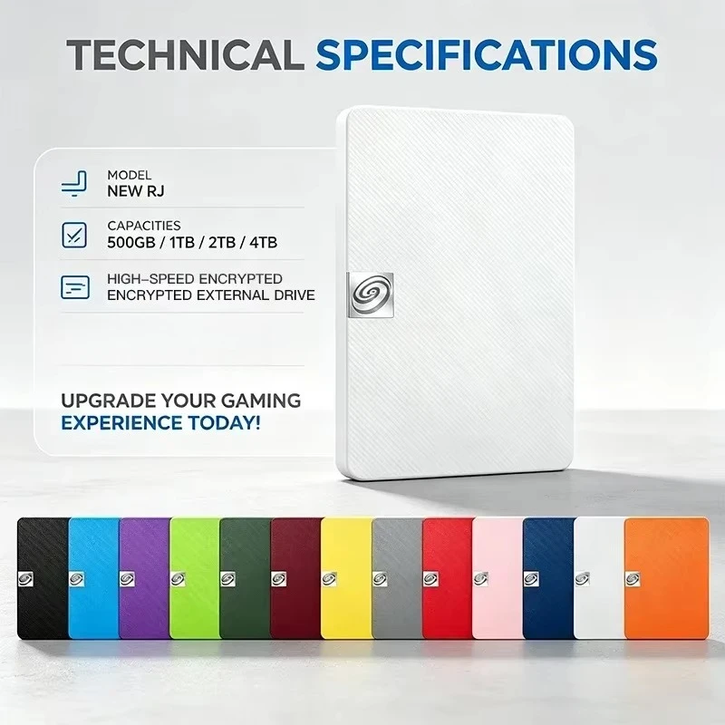 The Flagship Portable Drive Portable External SSD for Backup, Gaming & Creation with Wide Compatibility 500GB 1TB 2TB 4TB