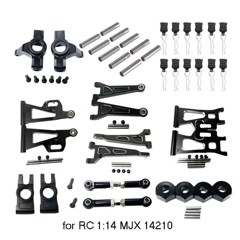 for MJX Hyper Go 14209 14210 Wheel Hex Adapter Pin Steering Hub Carrier Front/Rear Upper Arms Steering Link Rod for RC 1/14 part