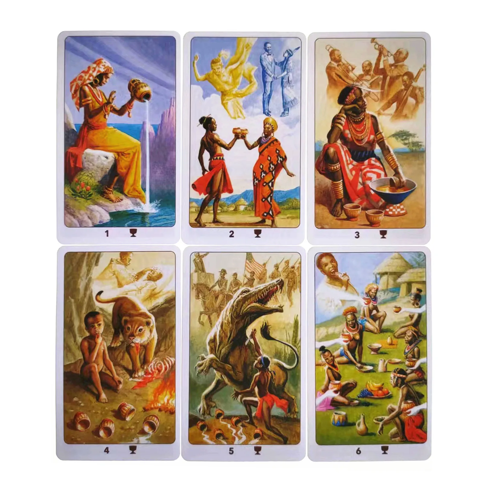 Cartas de Tarot afroamericanas, juego de mesa, cartas de Tarot en inglés, cartas de oráculo de Tarot, adivinación misteriosa