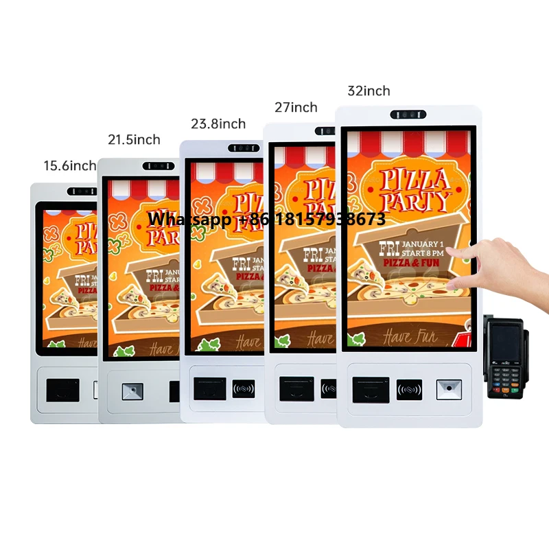 

15 22 24 32 Inch Restaurant Self-Service Order Ticket Kiosk Printer QR Code Machine for Supermarket Queues with SDK Function