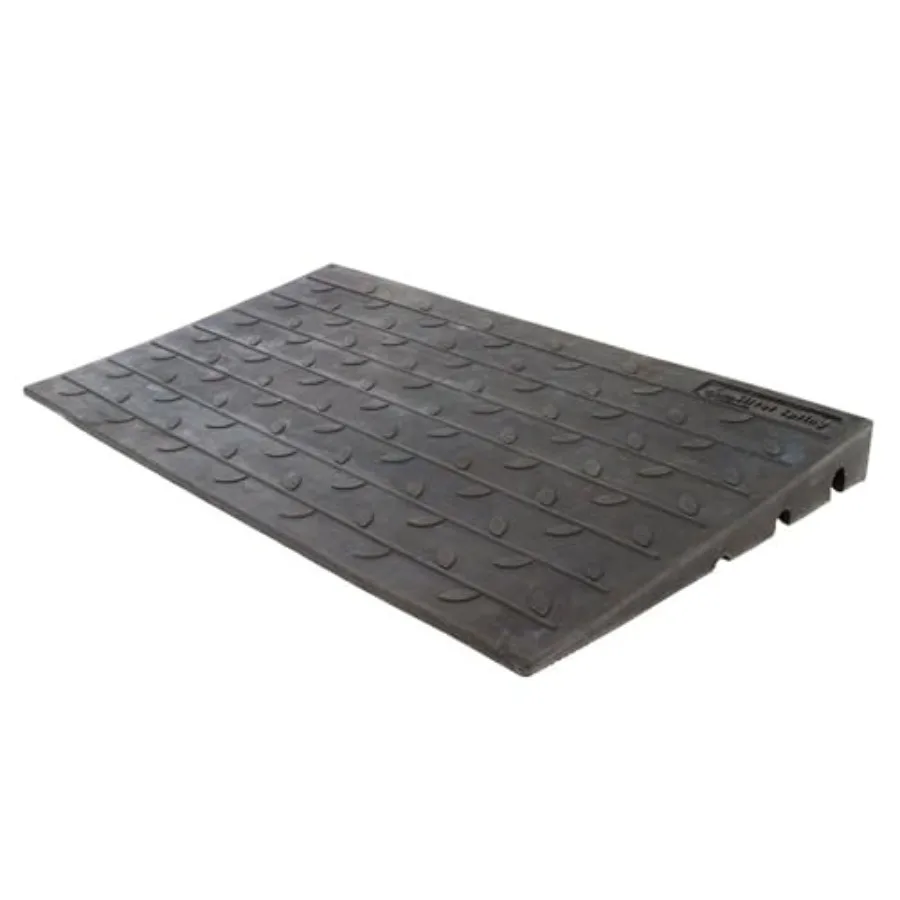 

3 High Rubber 3-Channel Threshold Ramp with Slip-Resistant Surface 600 lb Weight Capacity Designed for Wheelchairs Mobility Sco