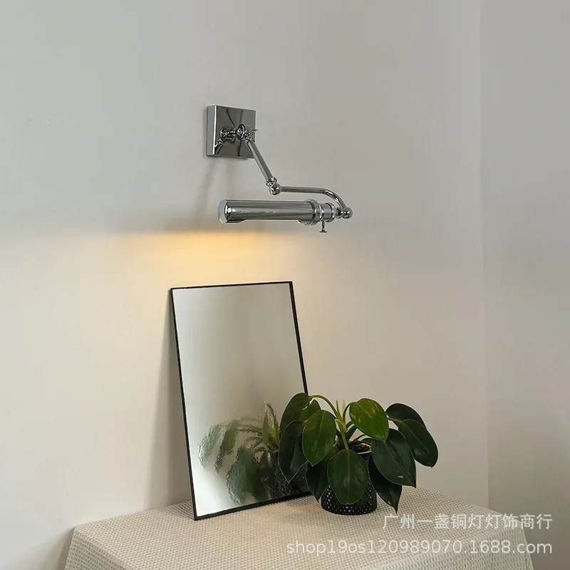 American Lights Chrome Adjustable Wall Sconces with Switch LED Wall lamp Indoor Mirror Sconce Vanity Wall Lights Fixture