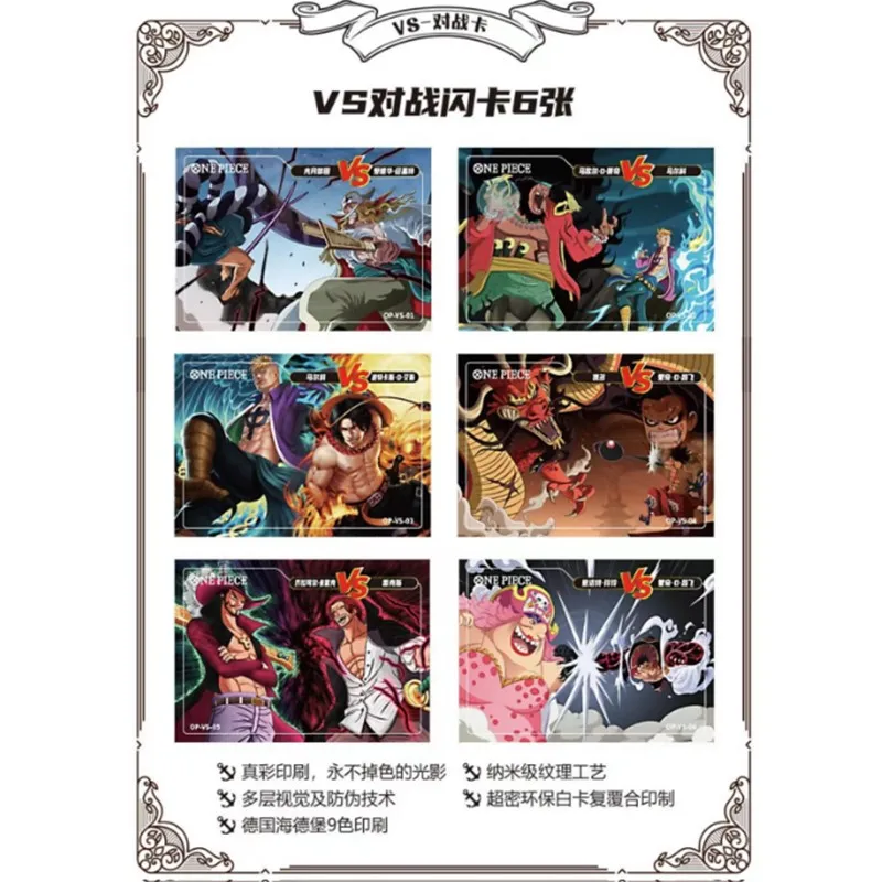 Yunka One Piece Collection Cards Anime Figures Trading Game Luffy Sanji Nami TCG Booster Box Game Cards Gifts for Boys and Girls