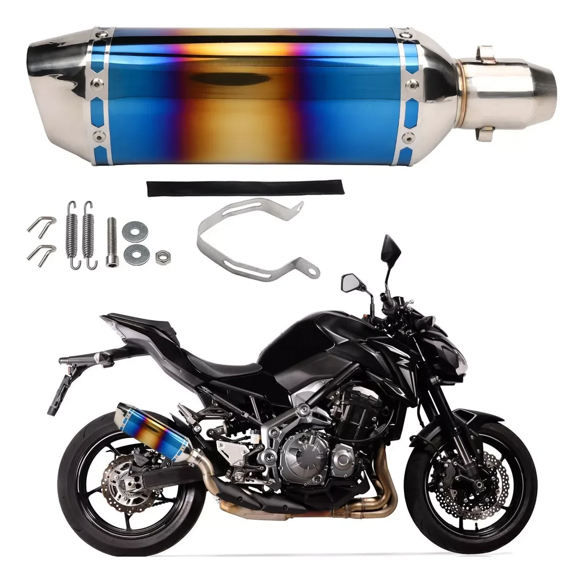 

51 мм универсальный глушитель выхлопной трубы мотоцикла escape moto cafe racer для Duke RC390 NC700 CBR500RR GSXR250 benelli trk 502 gsr 600