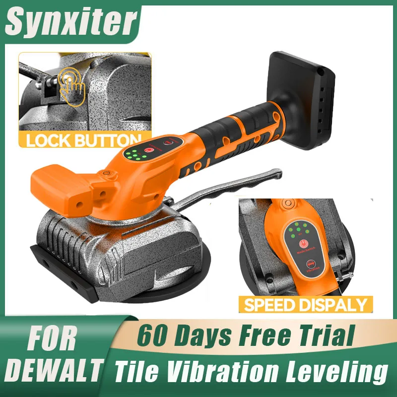 

Машина для укладки плитки, работающая от аккумулятора Dewalt 18V, беспроводной вибрационный инструмент для плитки с 5-ступенчатой регулировкой скорости и фиксатором, для напольной и настенной плитки.