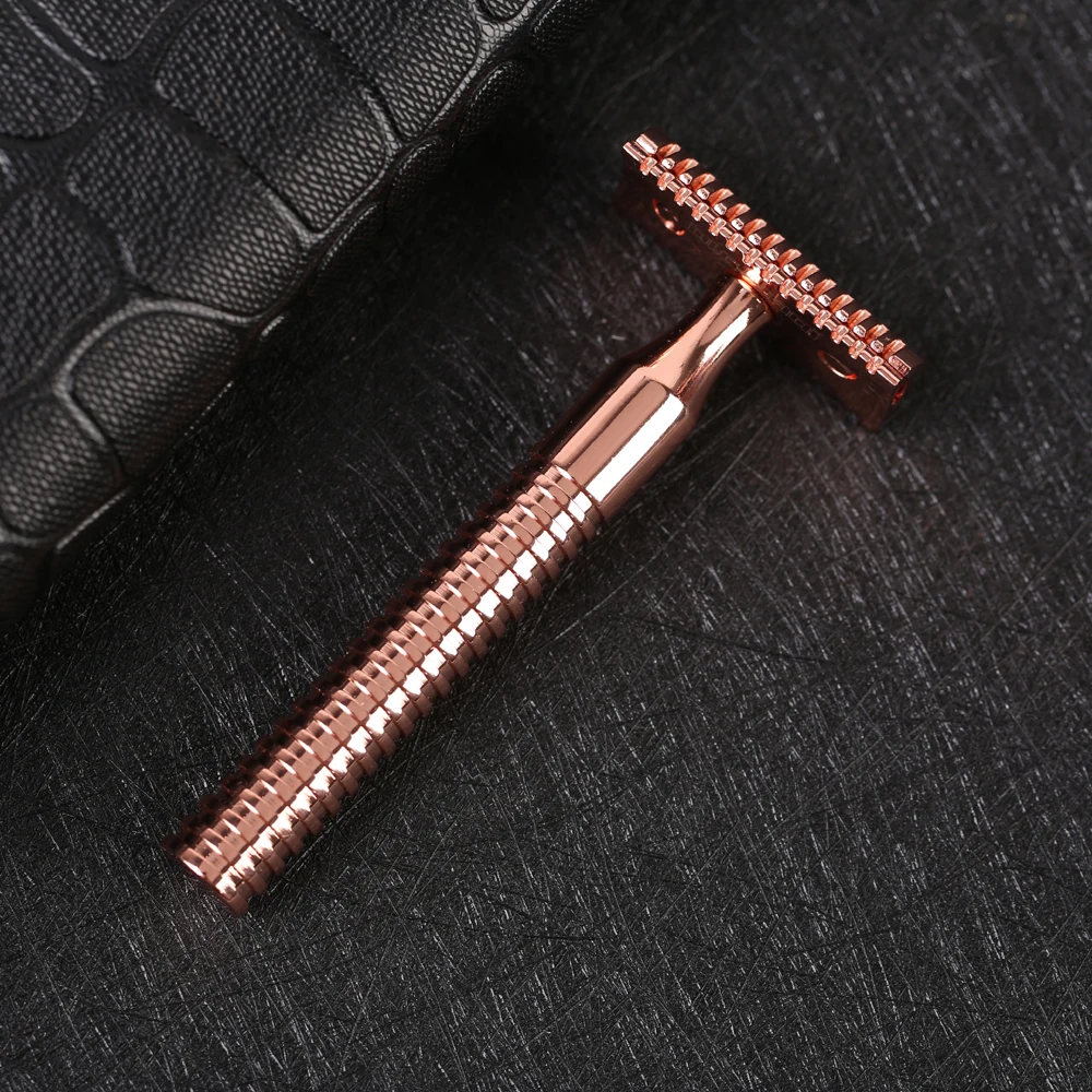 ياكي روزغولد اللون النحاس الثقيلة مقبض السلامة الحلاقة لسيدة