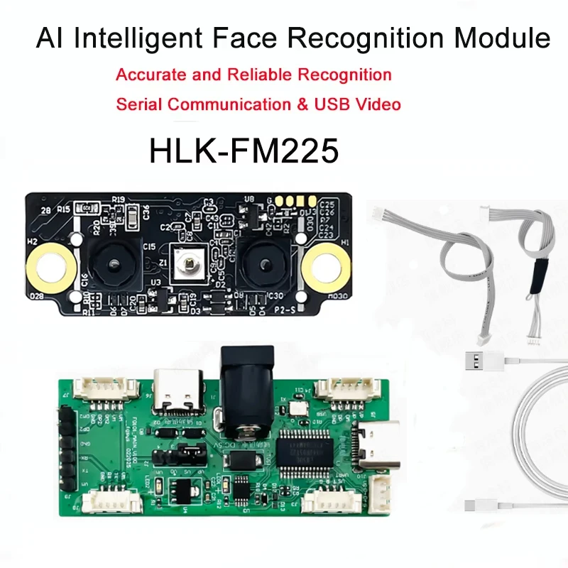 Hi-Link Face Recognition Module FM225 3D Face Recognition Camera Live Detection AI Smart Offline Serial Communicate & USB Video
