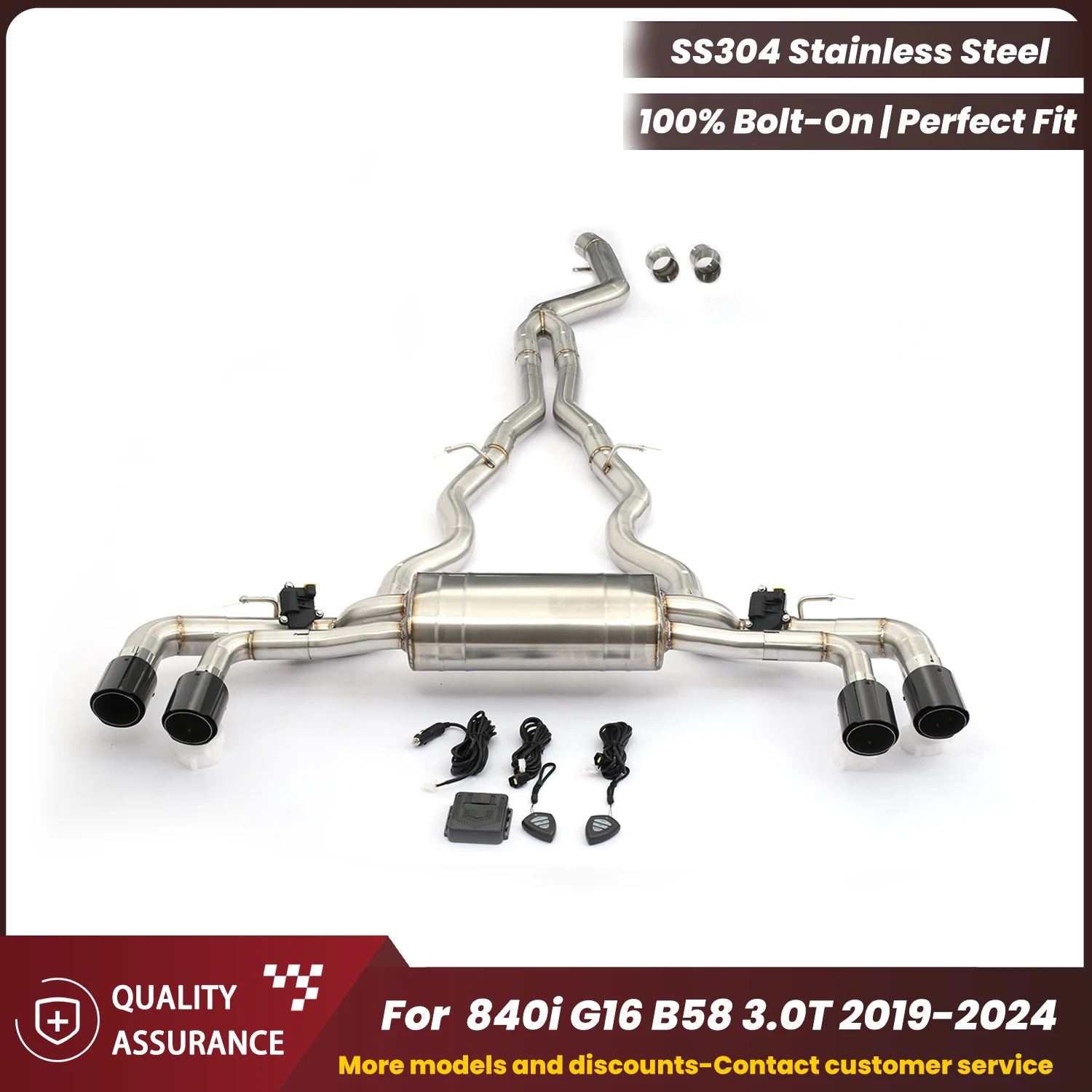 

ECCF Stainless Steel Catback Exhaust For BMW 840i G16 B58 3.0T 2019-2024 Sport Sound Performance Upgrade