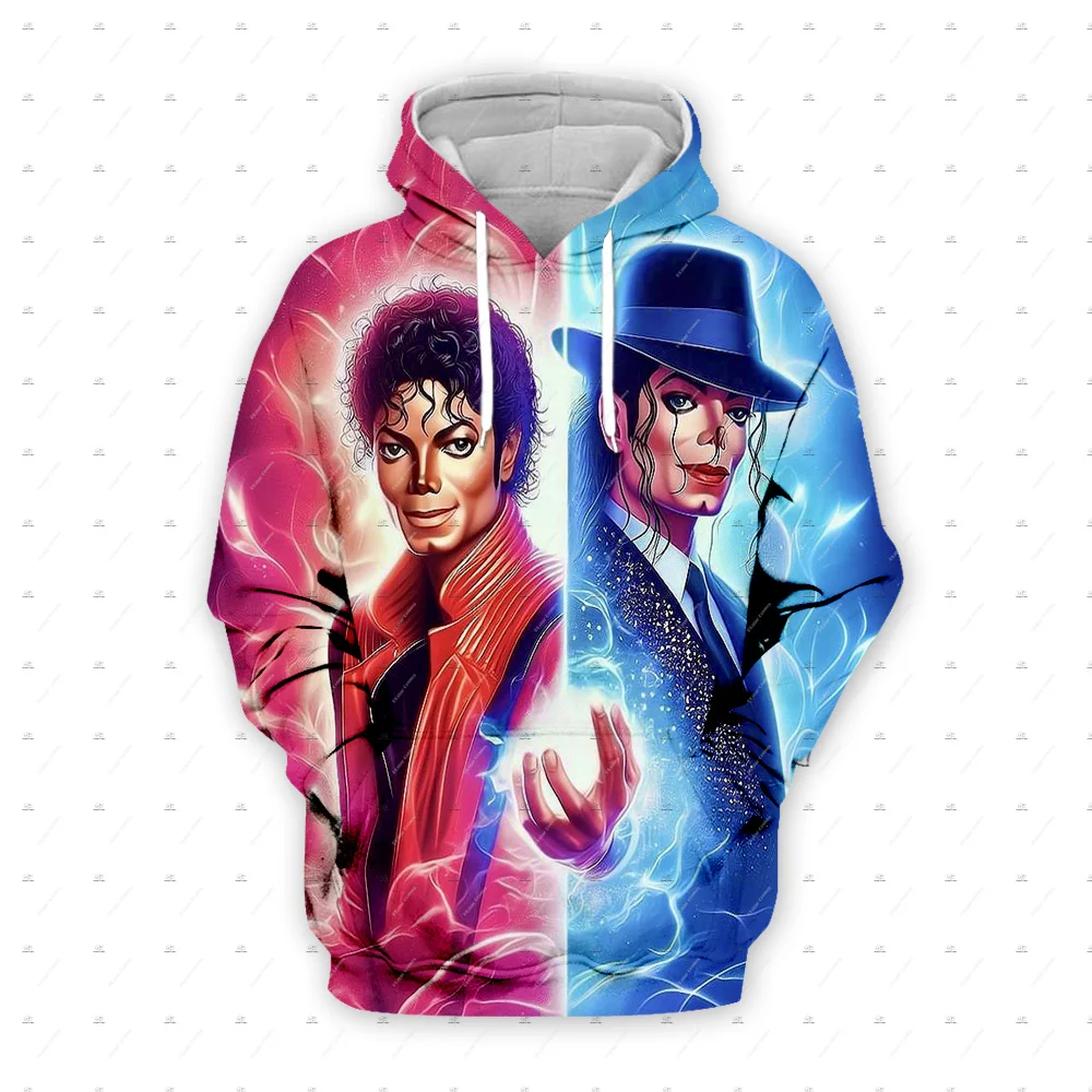 Nueva Sudadera con Capucha Unisex de Moda, Estilo Retro Vintage de Michael Jackson, Cantante y Músico de Pop, con Estampado 3D, Modelo Q16