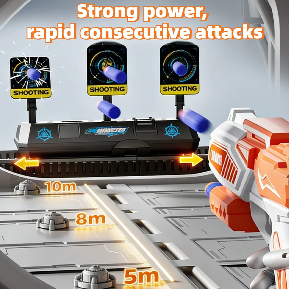 

Best-selling Electric Mobile Target Toy Gun Soft Bullet Model Gun Educational Toy Parent Child Interactive Shooting Game