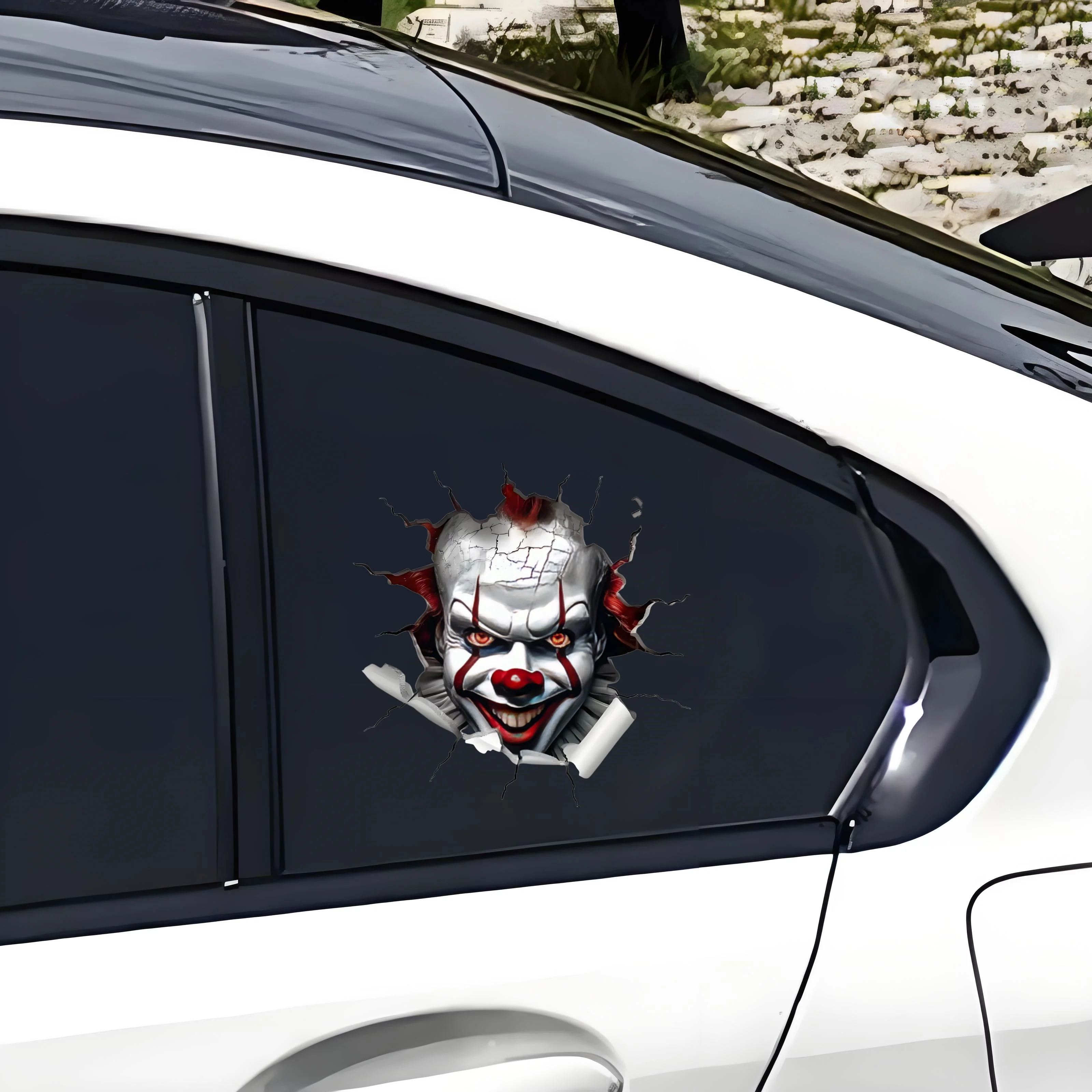 

High Quality Halloween 3D Horror Stickers Colored Ugly Monster Stickers for Cars Motorcycles decoration by 3.87*3.94 inches
