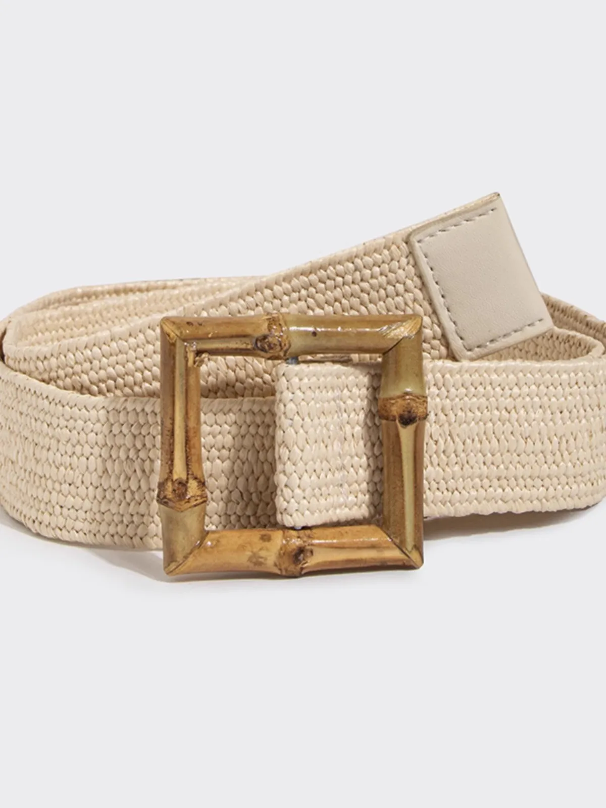 

Female summer woven bamboo buckle belt versatile casual ethnic style female belt