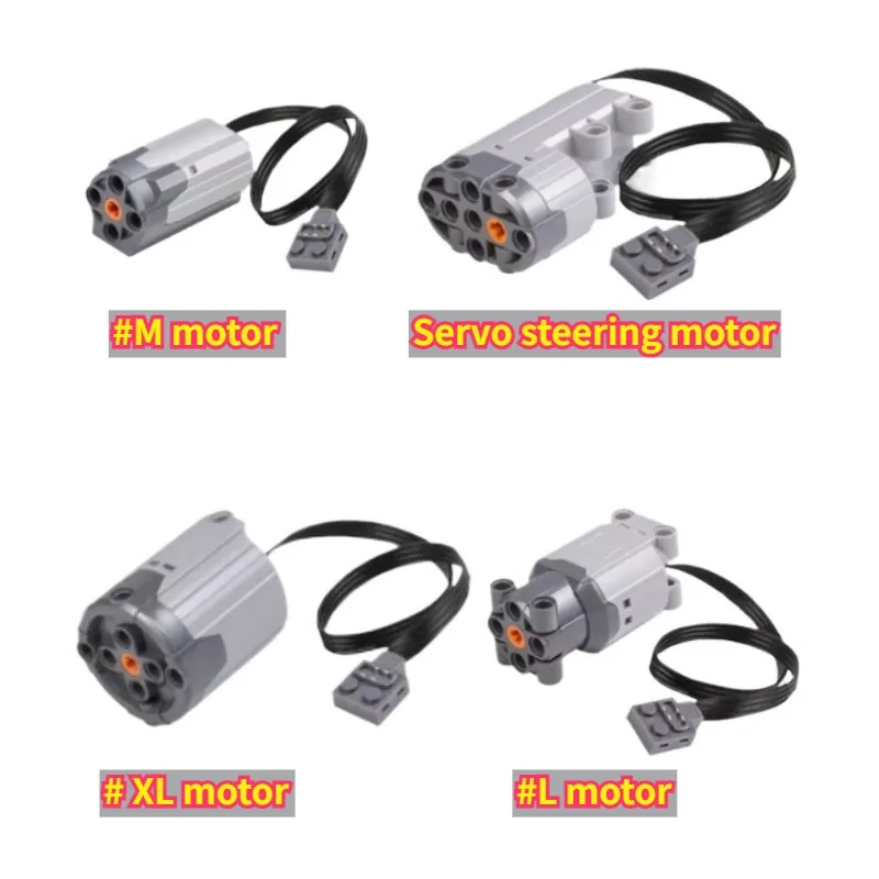 MOC City Series Building Block Set: Electric Train Motor Assembly & Modification Kit for Puzzle Toys (Model M, L, and XL)
