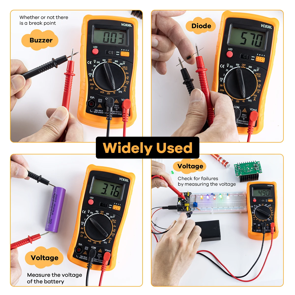 Soldering Iron Kit 110V 60W Welding Tool With Digital Multimeter , 5 Pcs Soldering Tip Temperature Electric Soldering Irons