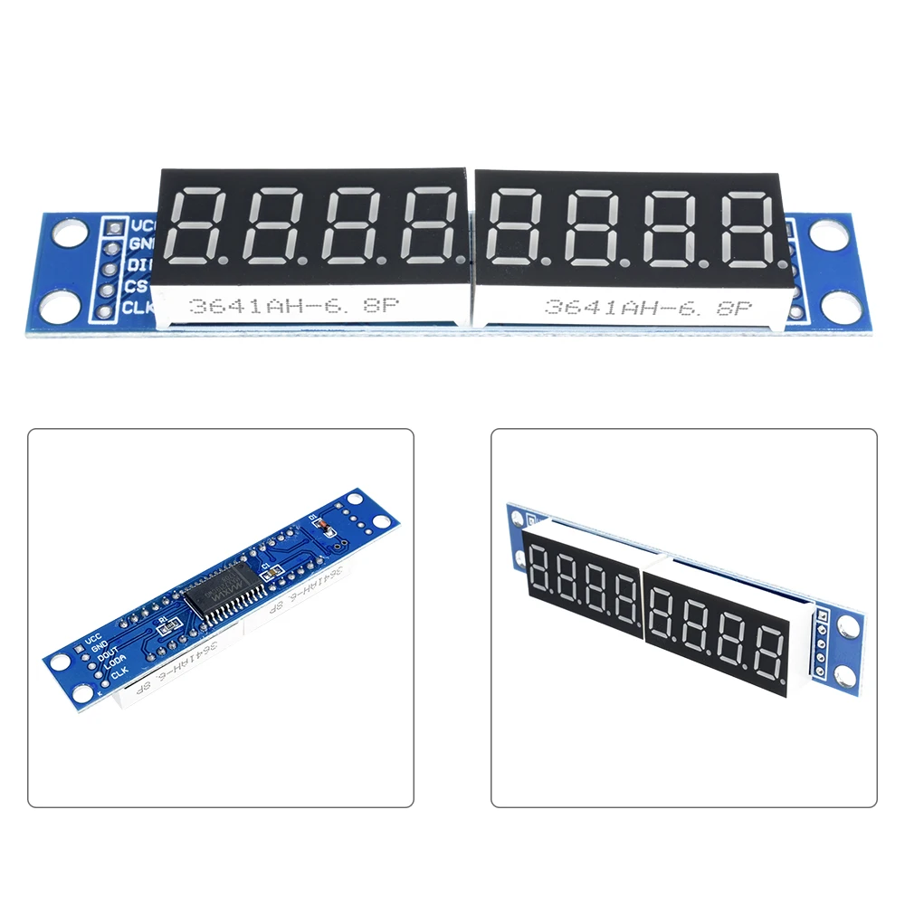 Max7219-ドットマトリックス8桁,デジタル真空管ディスプレイモジュール,LEDディスプレイ,3.3v,5v,マイクロシリアルドライバー,7セグメント