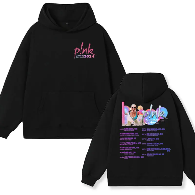 

Singer P!nk Pink Summer Carnival 2024 Festival World Tour Hoodies Fashion Harajuku Aesthetic Sweatshirt Long Sleeve Hoodie Men's