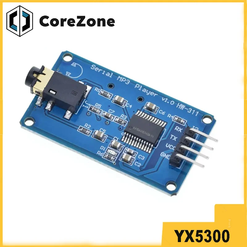 YX5300 Compatible YX6300 UART TTL Serial MP3 Music Player Module Micro SD