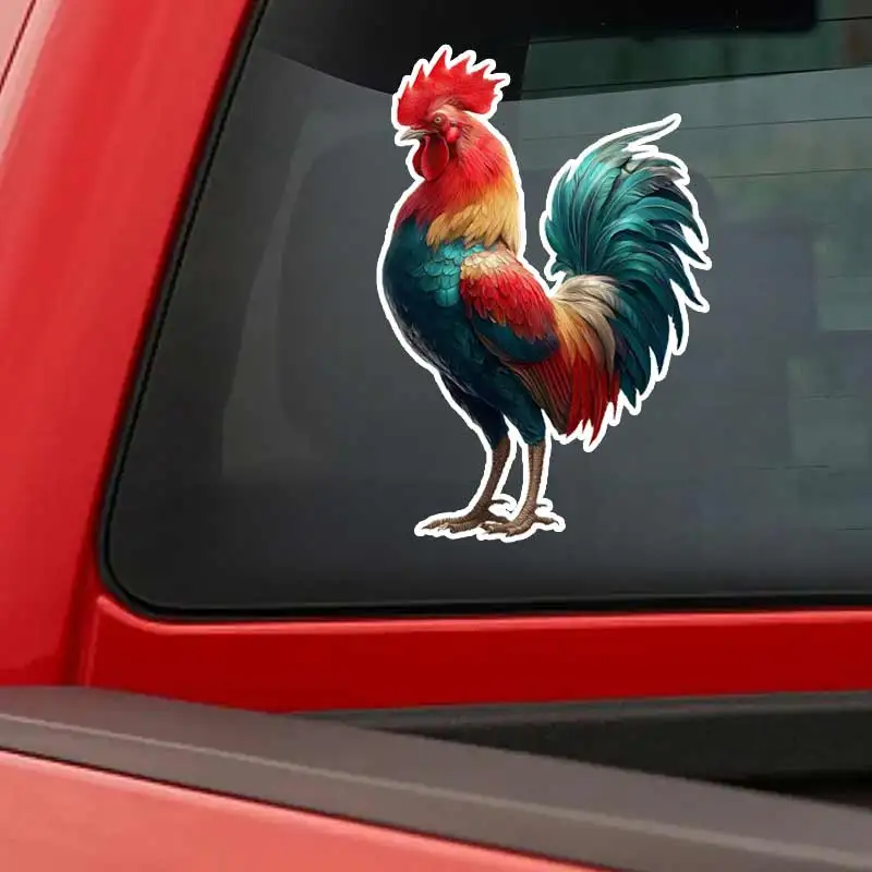 Rooster Vinyl Decal Farmhouse Decor Car Sticker  Waterproof Outdoor Car Bumper Window Notebook Computer Decoration Decals SH1219