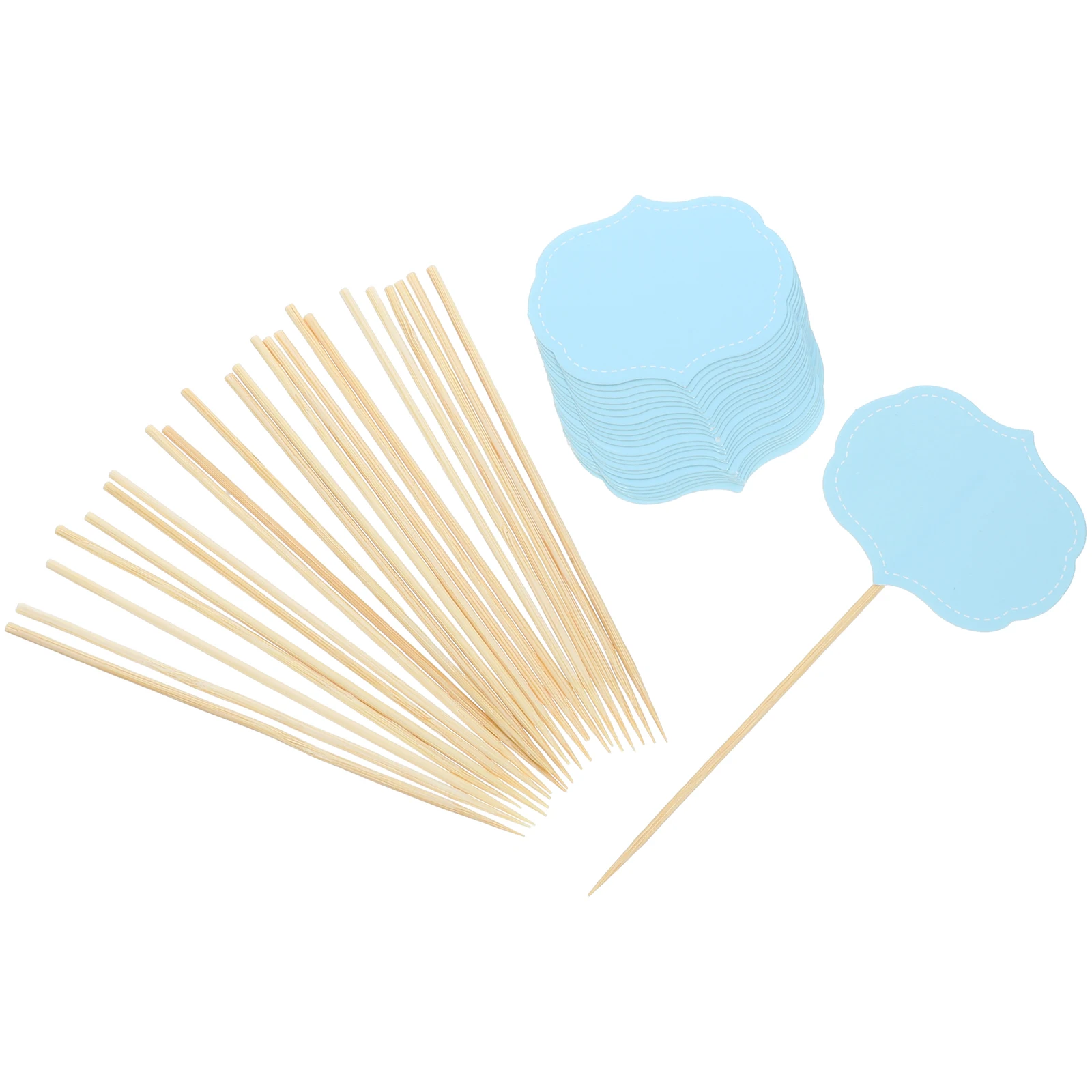 

24 Pcs Food Tags Blank Cheese Markers Cupcake Picks Wood Wedding Buffet Labels Dessert Price Tags Reusable Party Supplies