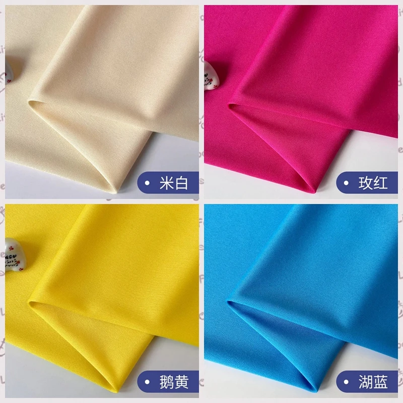 

Soft Knitted Micro-elastic Lining Fabric By The Meter for Skirt Clothing T-shirt Dresses Pants DIY Sewing Decoration Cloth Plain