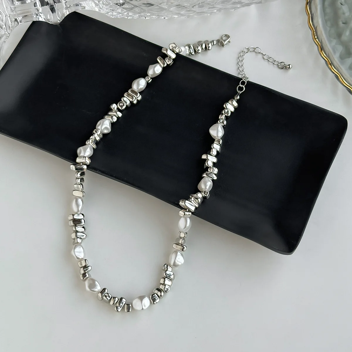 Hip Hop CCB Beads & Imitation pearl Chian Fashion Necklaces Tassels Pendant Jewelry For Women Beach Vacation Gift X0324