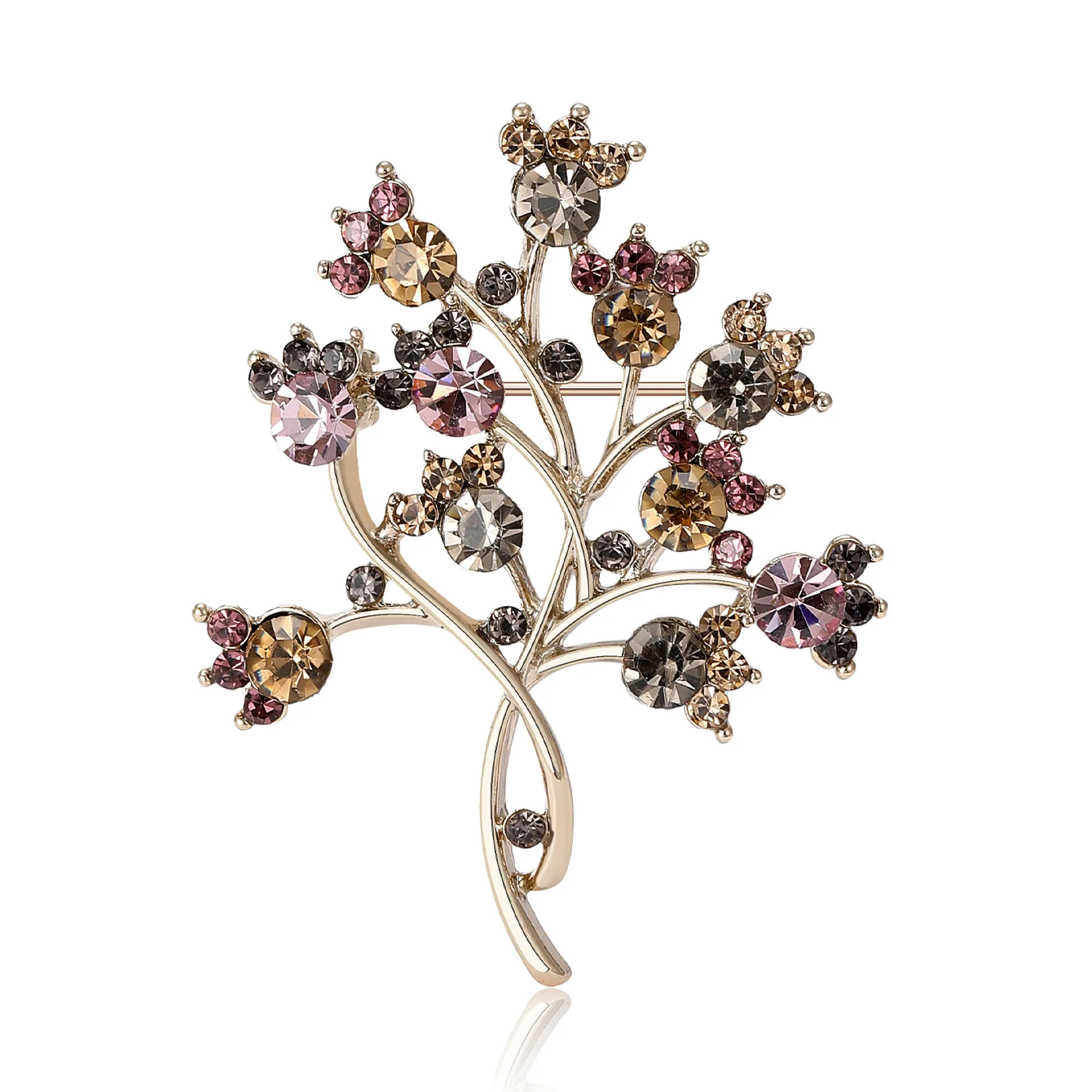 

Stylish vintage Rhinestone Large Branch Brooch Women's Unisex Plant Pin Office Party Friend Gift Accessory