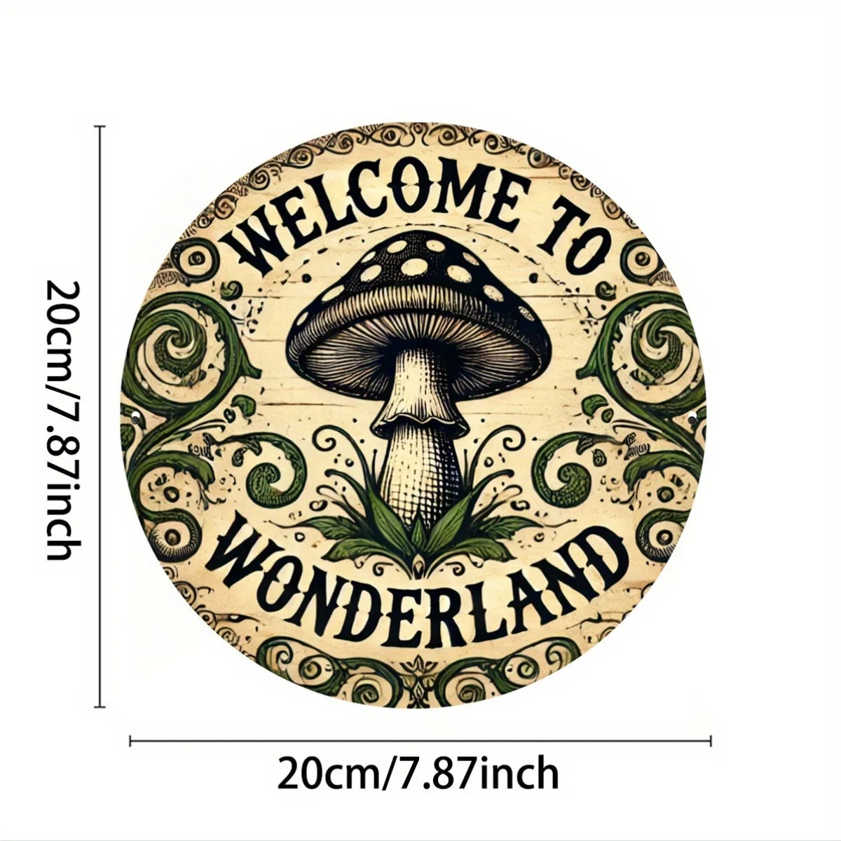 2D Flat - Decorative Signs And Plaques in a 2D Flat Design, Inviting You to The Dream Realm. This 'Mushroom Wall Art' Is an 8X8