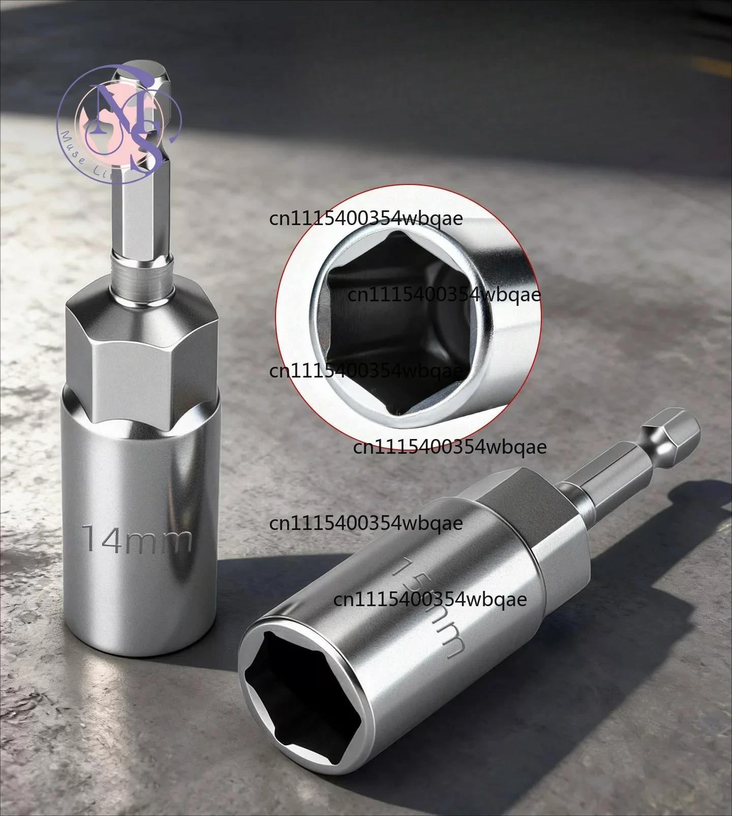 Extended Deep Hex Socket Bit 8mm, for Electric Wrench, Impact Screwdriver, Self-tapping Screw