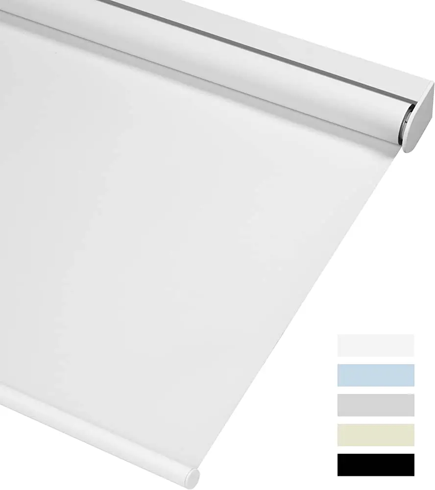 Sound insulation electric roller blinds with artistic top/bottom rails for recording studios
